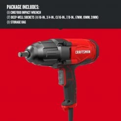 Variable Speed Corded Impact Wrench, 7.5