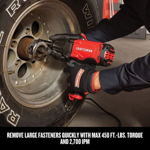 Variable Speed Corded Impact Wrench, 7.5