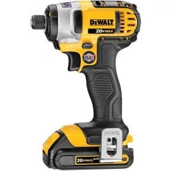 20V MAX 1/4In Cordless Impact Driver Kit, (2) 1.5Ah Batteries