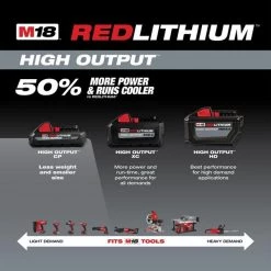 Milwaukee M18 REDLITHIUM HIGH OUTPUT CP3.0 Battery 7 M18 REDLITHIUM HIGH OUTPUT CP3.0 Battery