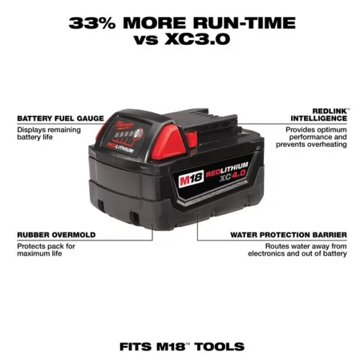 M18 REDLITHIUM XC 4.0 Extended Capacity Battery Pack