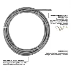3/8" x 100' Inner Core Drum Cable