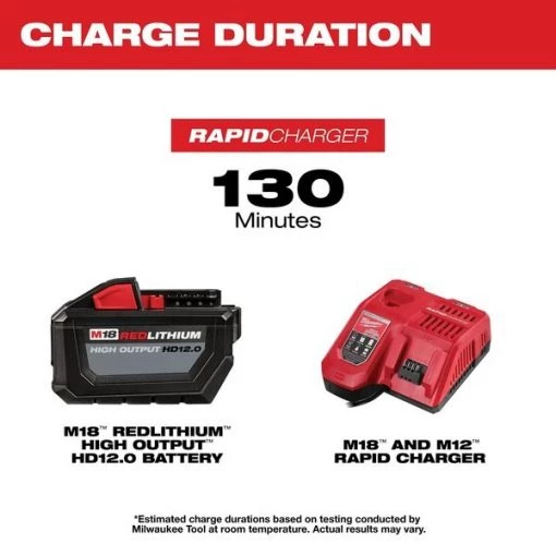 M18 REDLITHIUM HIGH OUTPUT HD12.0 Battery Pack w/ Rapid Charger