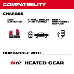 Milwaukee M12 Compact Charger and Power Source 6 M12 Compact Charger and Power Source