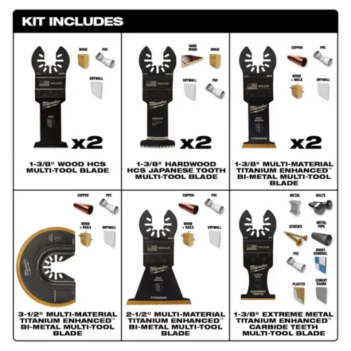 OPEN-LOK™ 9pc Multi-Tool Blade Set