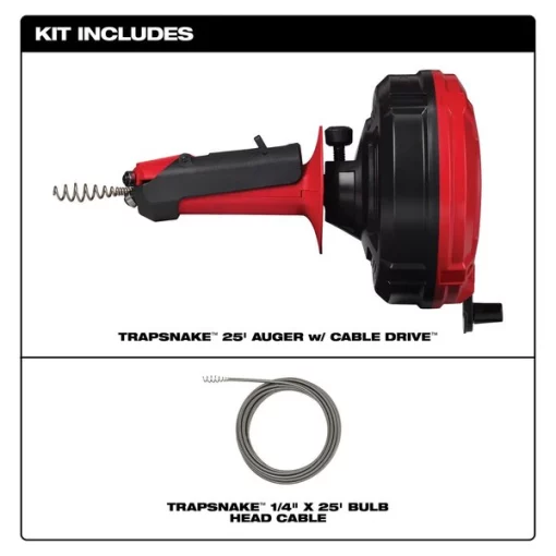 TRAPSNAKE™ 25 ft. Auger with CABLE DRIVE™