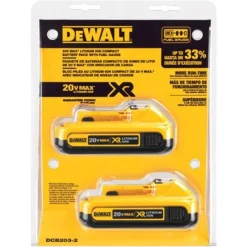 Dewalt 20.0V Li-Ion Battery, 2.0Ah Capacity (2 Pack) 8 20.0V Li-Ion Battery, 2.0Ah Capacity (2 Pack)