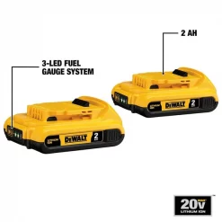 Dewalt 20.0V Li-Ion Battery, 2.0Ah Capacity (2 Pack) 7 20.0V Li-Ion Battery, 2.0Ah Capacity (2 Pack)