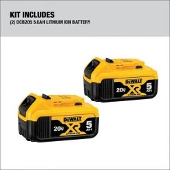 20V DCV Li-Ion Battery, 5Ah Capacity (2 Pack)