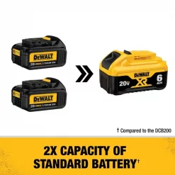 Dewalt 20.0V Li-Ion Battery, 6.0Ah Capacity (2 Pack) 6 20.0V Li-Ion Battery, 6.0Ah Capacity (2 Pack)