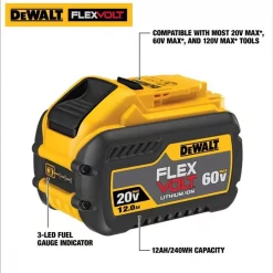Dewalt FLEXVOLT® 20V/60V MAX* 12.0 Ah Li-Ion Battery 9 FLEXVOLT® 20V/60V MAX* 12.0 Ah Li-Ion Battery