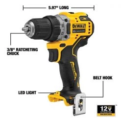 Drill, Cordless, 1, 500 RPM, 12V DC