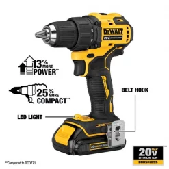 Dewalt Cordless CombInation Kit, 2 Tools, 20V DC 4 Cordless CombInation Kit, 2 Tools, 20V DC