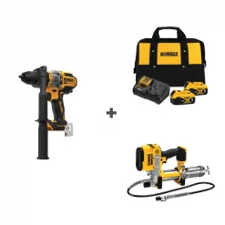 Cordlss Hmr Drll and Gs Gun w/DCB205-2CK