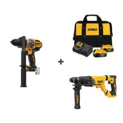 Cordless Hmr Drill and Drll w/DCB205-2CK