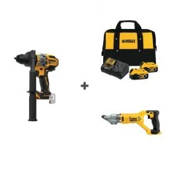 Cordless Hmr Drill and Shs w/DCB205-2CK