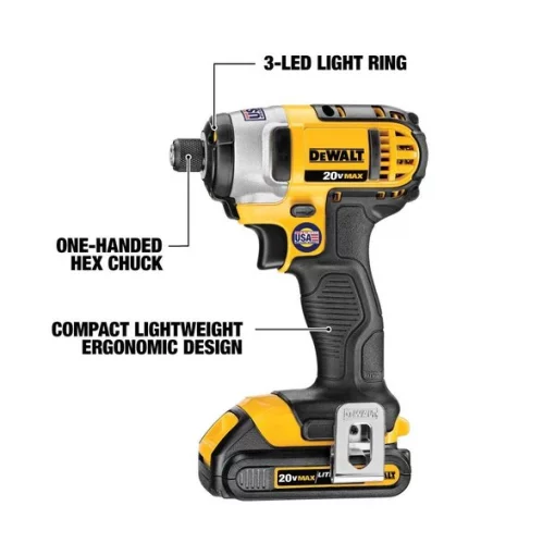 Cordless Combo Kit, Li-Ion, 20.0V