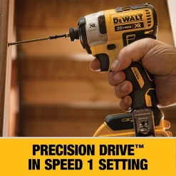 Dewalt 20V 1/4In Cordless 3-speed Impact Driver, (2) 4.0Ah Batteries 7 20V 1/4In Cordless 3-speed Impact Driver, (2) 4.0Ah Batteries