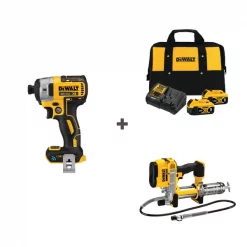 Dewalt Cordless Impact and Gs Gun w/DCB205-2CK