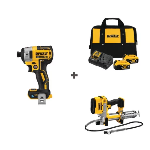 Dewalt Cordless Impact and Gs Gun w/DCB205-2CK 1 Cordless Impact and Gs Gun w/DCB205-2CK