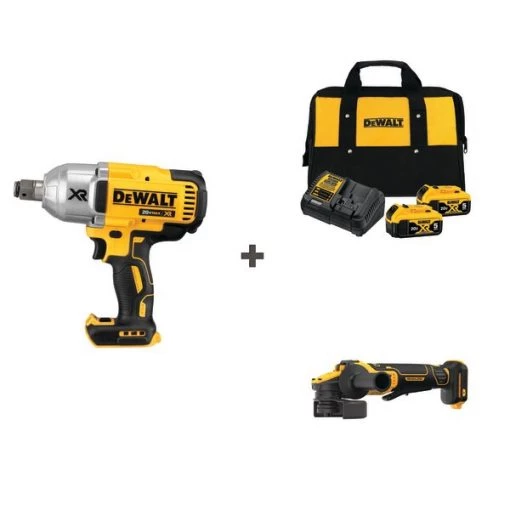 Cordless Impact and Grindr w/DCB205-2CK