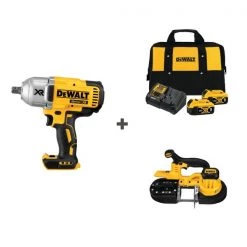 Cordless Impact and Band Saw w/DCB205-2C