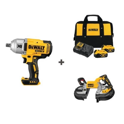 Cordless Impact and Band Saw w/DCB205-2C