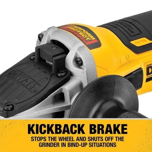 20V MAX* XR(R) 4.5 IN. SLIDE SWITCH SMALL ANGLE GRINDER WITH KICKBACK BRAKE (TOOL ONLY)