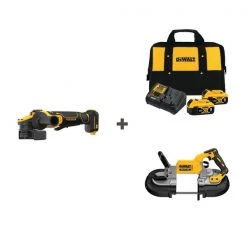 Cordless Grinder and Saw w/DCB205-2CK