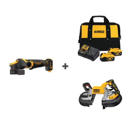 Cordless Grinder and Saw w/DCB205-2CK