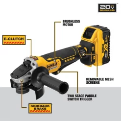 FLEXVOLT(R) 60V MAX* Brushless 4-1/2 in. – 6 in. Cordless Grinder with Kickback Brake Kit