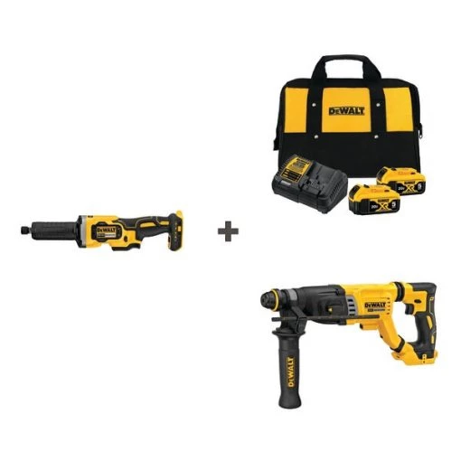 Dewalt Cordless Rotary and Grindr w/DCB205-2CK 1 Cordless Rotary and Grindr w/DCB205-2CK