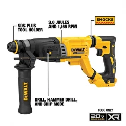 20V MAX* 1-1/8 in. Brushless Cordless SDS PLUS D-Handle Rotary Hammer (Tool Only)