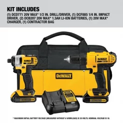 Cordless CombInation Kit, 20.0V, 2 Tools