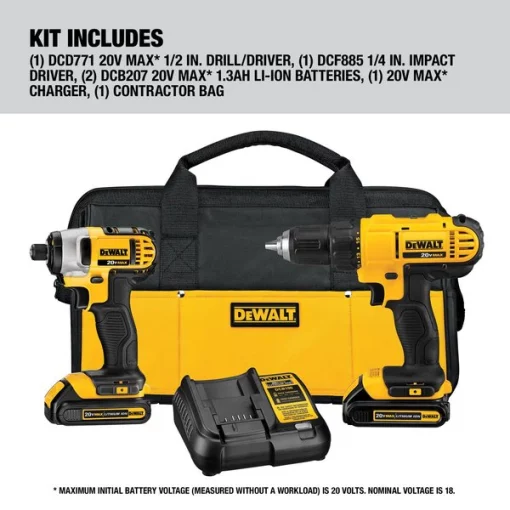 Cordless CombInation Kit, 20.0V, 2 Tools