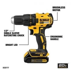 Cordless Combo Kit, Li-Ion, 20.0V