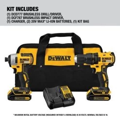 Cordless Combo Kit, Li-Ion, 20.0V