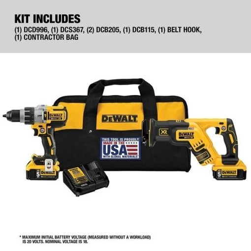 Cordless Combo Kit, 20.0V, 2 Tools
