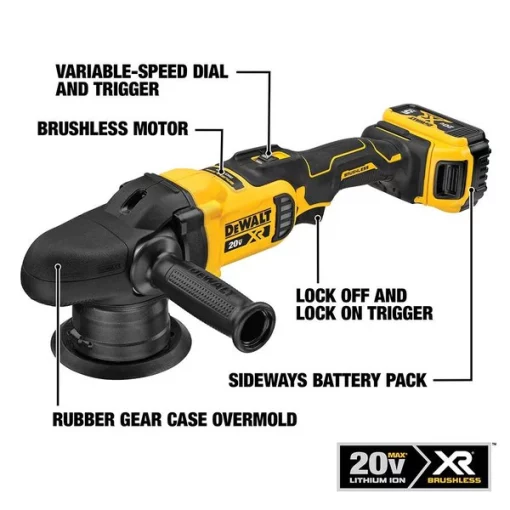 20V MAX* XR(R) 5 in. Cordless Variable-Speed Random Orbit Polisher Kit