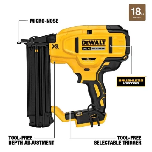 20V MAX* XR(R) 18 GA Cordless Brad Nailer (Tool Only)