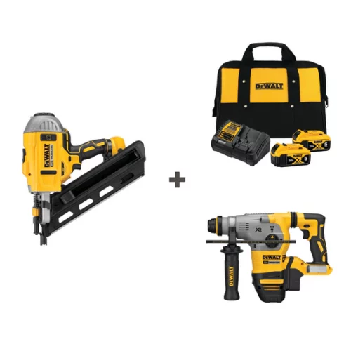 Cordless Nailer and Drill w/DCB205-2CK