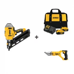 Dewalt Cordless Nailer and Sheers w/DCB205-2CK