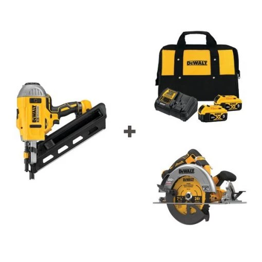 Cordless Nailer and Saw w/DCB205-2CK
