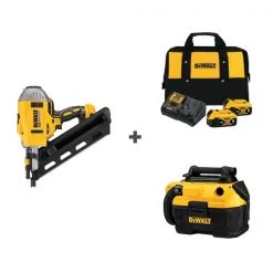 Cordless Nailer and Vacuum w/DCB205-2CK