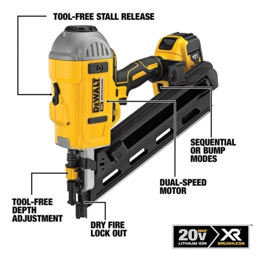 20V MAX* Cordless 30 degree Paper Collated Framing Nailer Kit