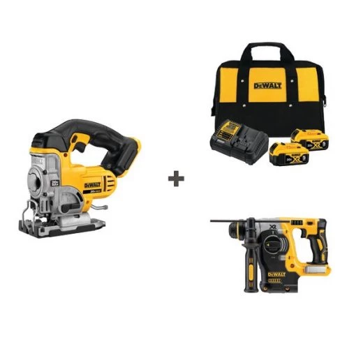 Cordless Jig Saw and Drill w/DCB205-2CK
