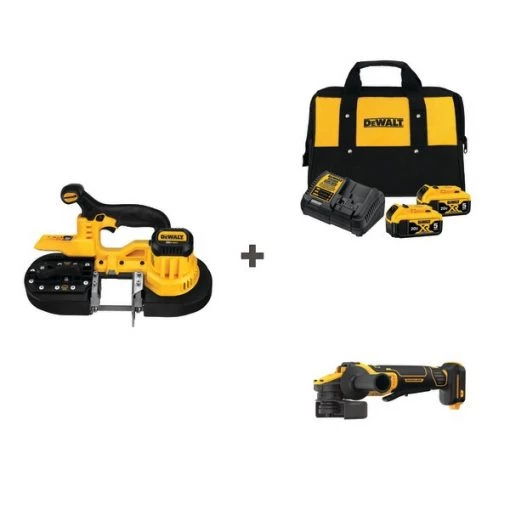 Cordless Bandsaw and Grindr w/DCB205-2CK