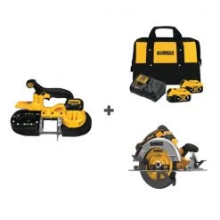 Cordless Bandsaw and Saw w/DCB205-2CK