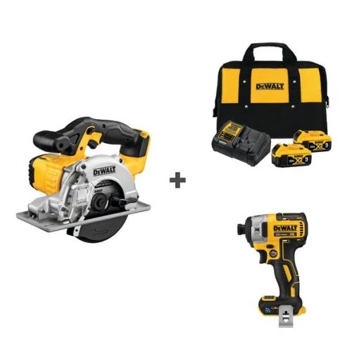 Dewalt Cordless Circ Saw and Impact w/DCB205-2C 1 Cordless Circ Saw and Impact w/DCB205-2C