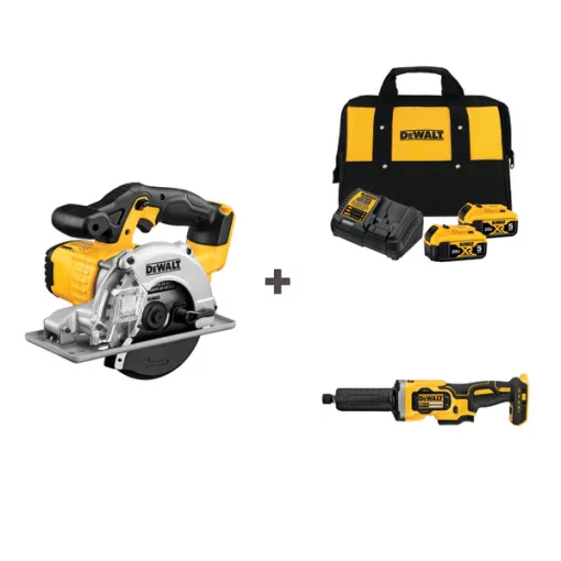 Cordless Circ Saw and Grindr w/DCB205-2C